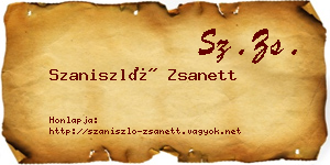 Szaniszló Zsanett névjegykártya